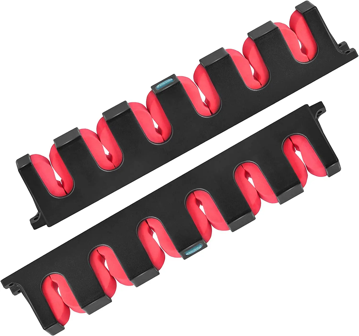 Horizontal 6-Rod Holder 1 Pair ABS Wall Mounted 13.6 Inches Lightweight Fishing Display Rod Rack