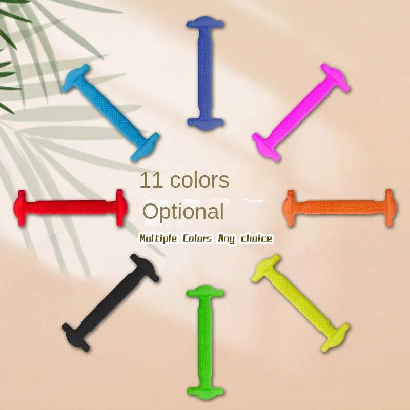 colorful Polychromatic silicone shoe lacesadultchildren and old people lazy no tie stretch elastic silicone silicone laces