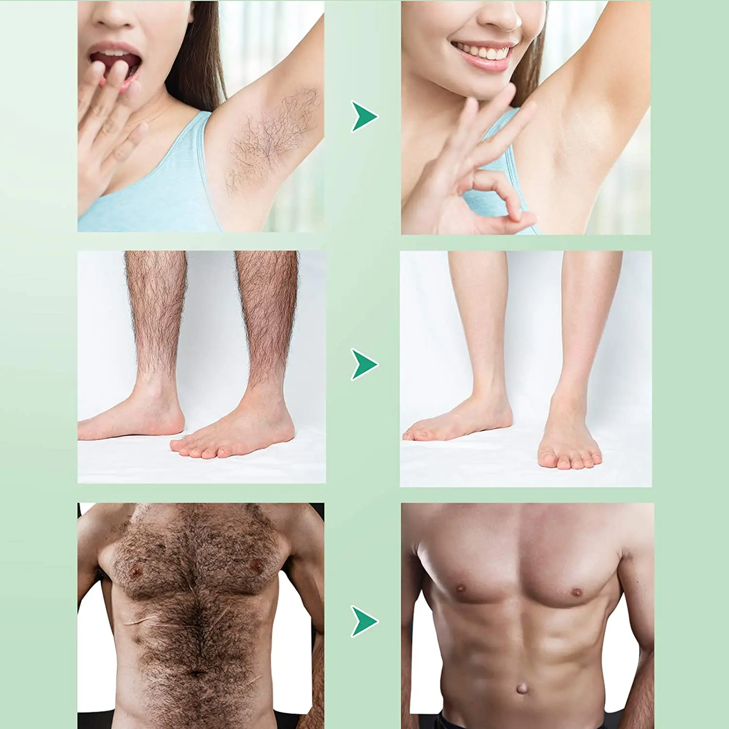 Private Label Hair Removal Cream  Painless Natural Depilatory Cream for Men and Women
