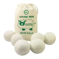 trending products 2023 new arrives amazon bestseller 6 pack wool dryer balls xl pure organic New zealand sheep wool laundry ball