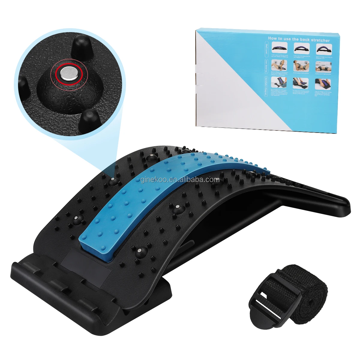 Высококачественное устройство для вытягивания поясницы, домашнее устройство для вытягивания поясницы, поддержка физиотерапии, растяжка спины