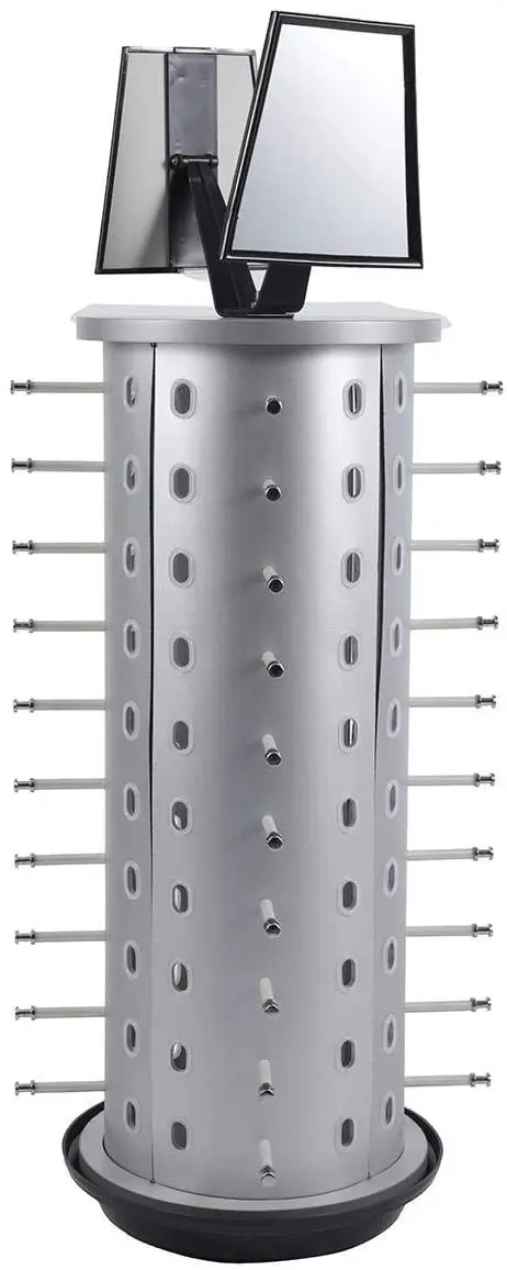 Factory Wholesale 360 degree rotating glasses shelf eyewear rack rotating sunglasses stand with mirror