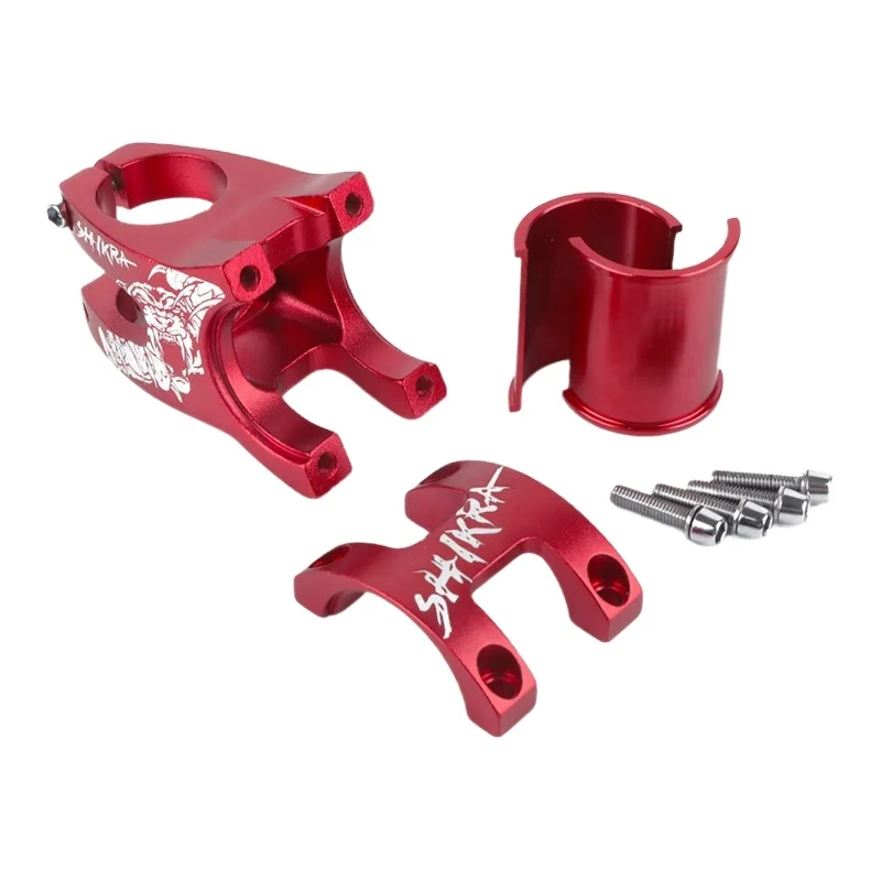 SHIKRA 6061 Aluminum Alloy Bike Stems 31.8mm 35mm 50mm Fixed Short Handle Bar Stem for Road Bicycle BMX Bicycle Accessories