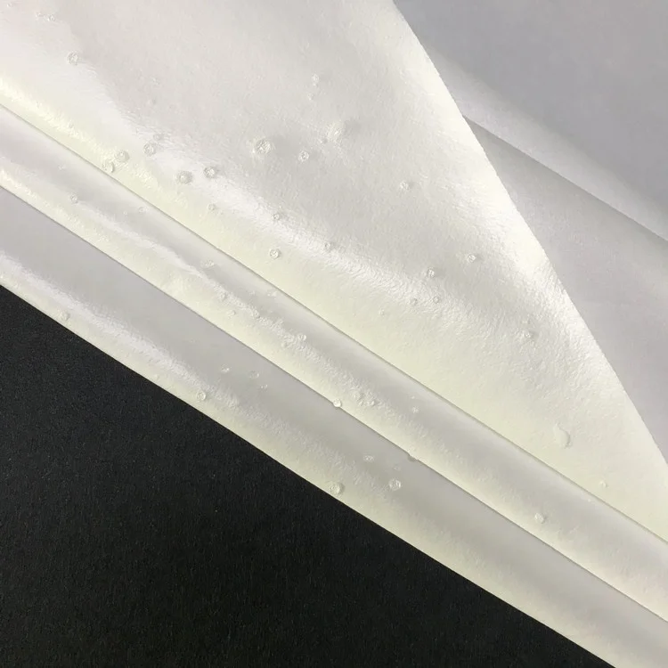 Medical  White TPU Film laminated Polyester Nonwoven Fabric