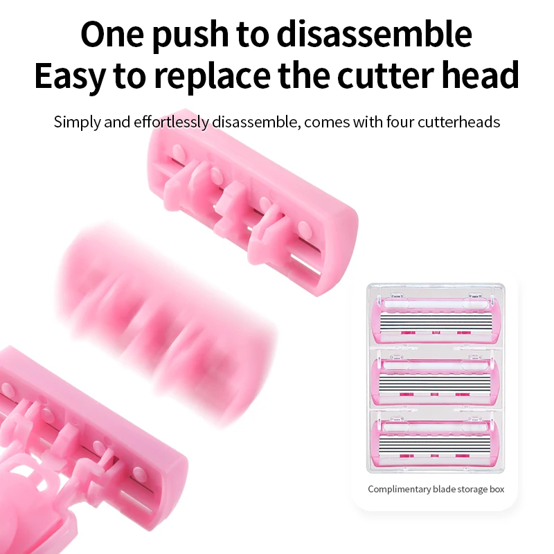 Private Label in Stock Disposable Women Shaving Blazes Portable 5 Blades High Quality Safety Razor for Women