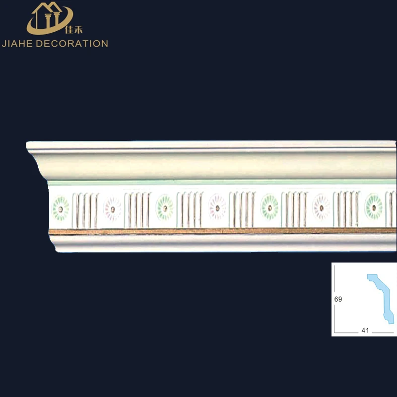 
artistic moulding polyurethane carved crown molding for art gallery museum and salon 