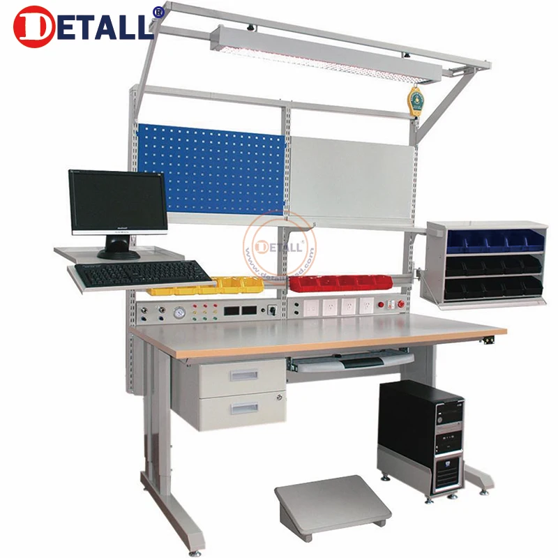 lab work table antistatic electronics technician workbench furniture with modular accessories