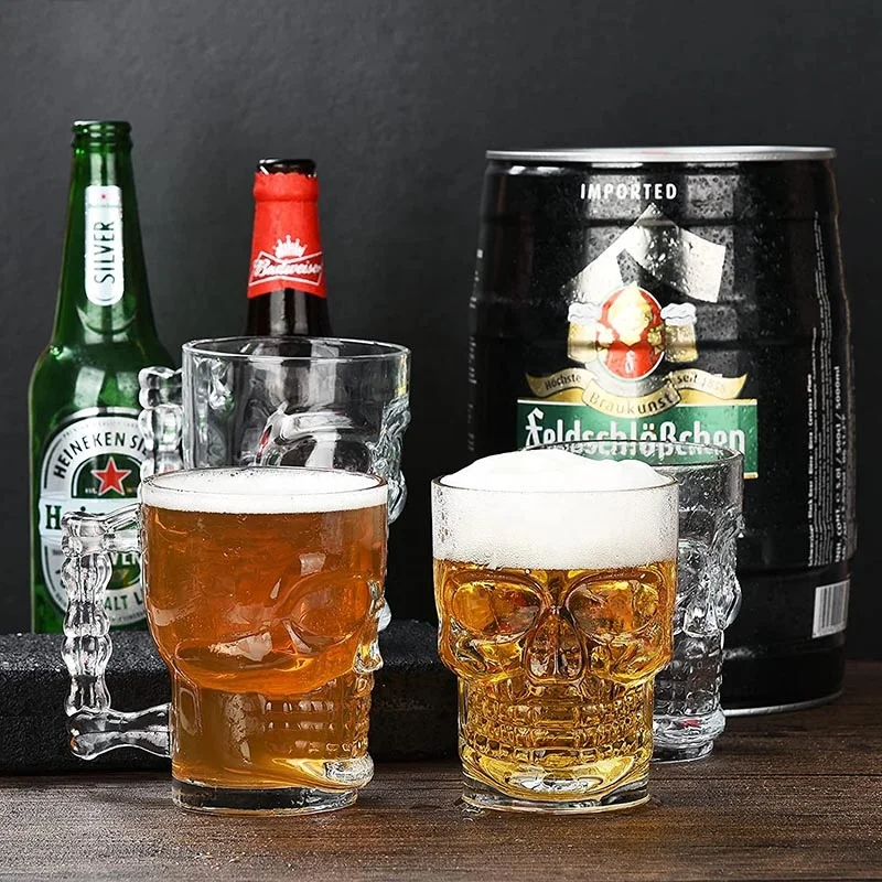 500ml Scull Beer Mug Beer Draft Mug glasses HALLOWEEN Beer Stein for Your Home Bar