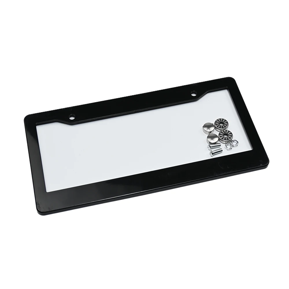 Custom High Quality Plastic Number Plate Holder License Plate Frame Sublimation Blank With Logo Printed