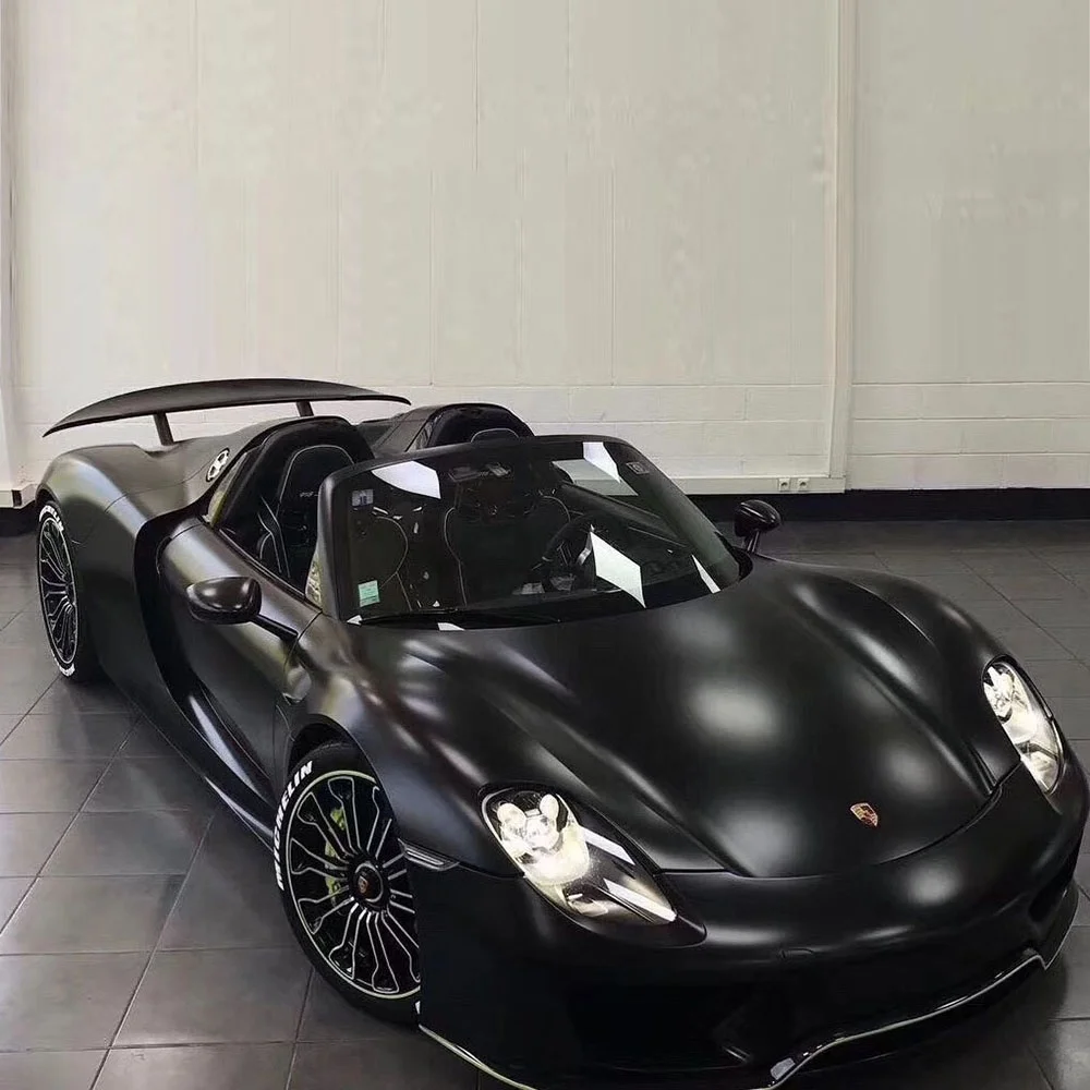 WRAPMASTER 1.52*17m PET Matte Black Vinyl Wrap Products Automotive Interior Vinyl Wrap For Car Wrapping Film