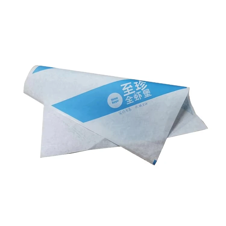 Custom Biodegradable Hot Dog Burger Packaging Kraft Paper Greaseproof Hamburger Sandwich Wax Paper Food Wrapping