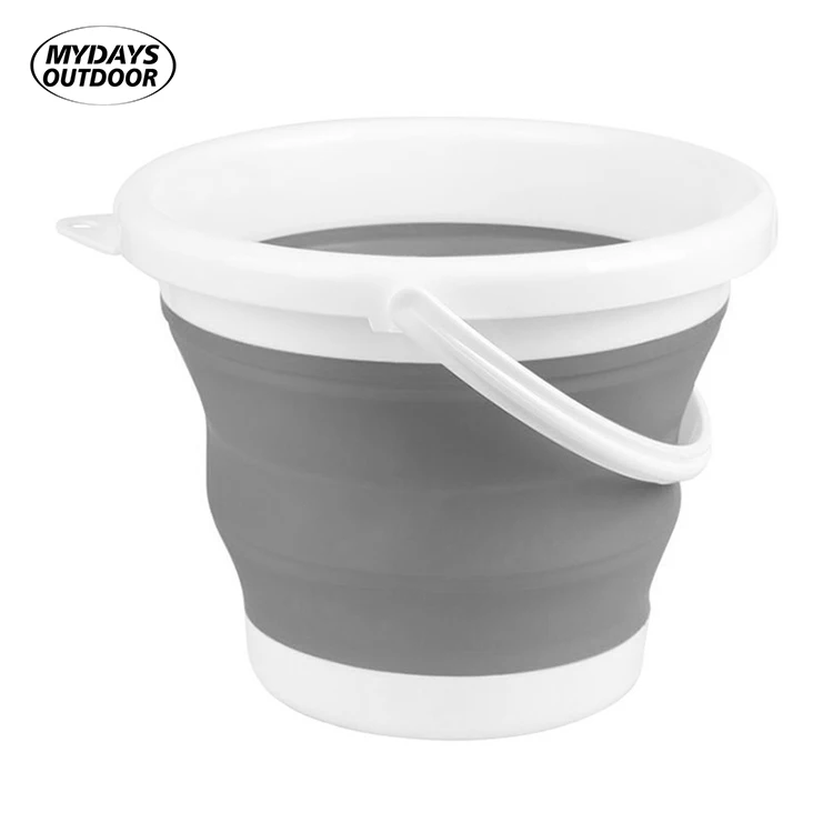 Mydays Outdoor Multifunctional 3L Portable Thick Folding Household Cleaning Wash Car Collapsable Bucket for Camping Fishing
