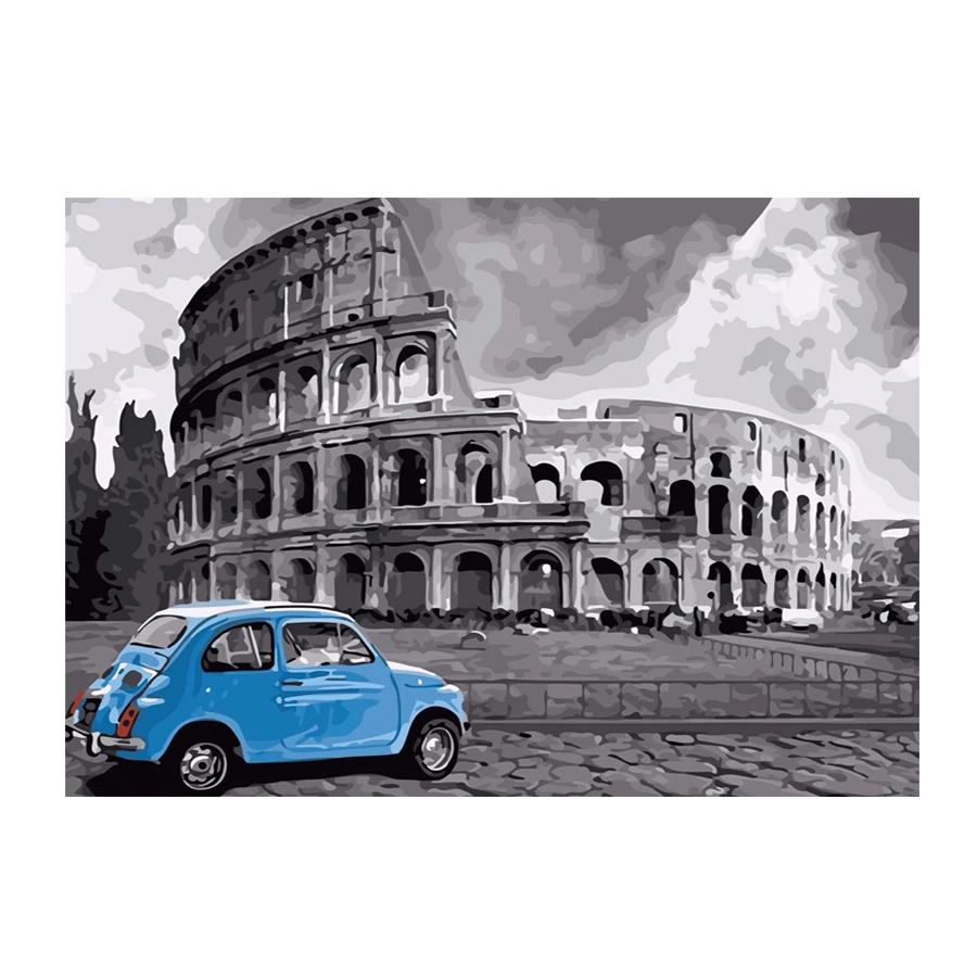 
DIY hand-painted oil painting 40*50CM Colosseum oil painting by numbers 