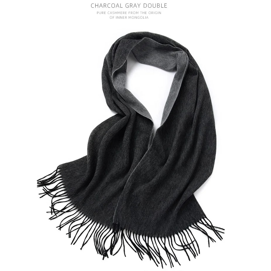 2 Tone Cashmere Shawl Double Faced Fabrics 100 Cashmere Scarf Women