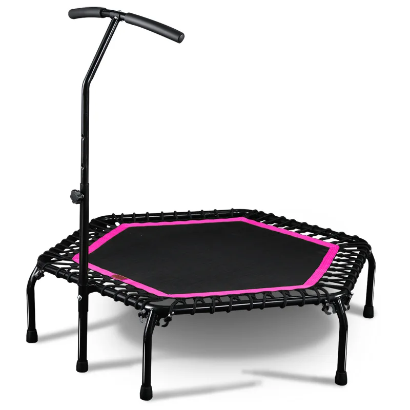48 дюймовый фитнес-батут с регулируемой ручкой бесшумный батут Bungee Rebounder кардио-прыгающий тренажер тренировка для взрослых