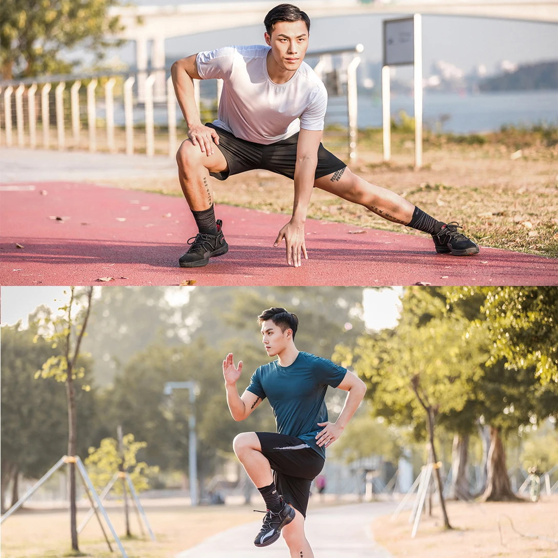 
Gym athletic sports wear custom polyester t shirt wholesale Custom Logo Breathable Sports Polyester Fitness mens gym T Shirt 