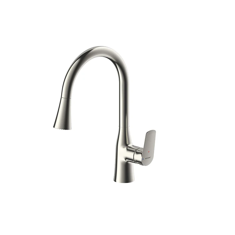 Bravat керамический картридж тянуть вниз выдвижной тянуть вниз одной ручкой смеситель горячей и холодной воды, палубная кухонная раковина кран