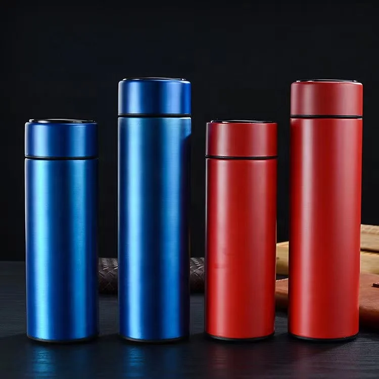 Custom Glitter Rose Gold Intelligent Thermoses Cup Blank Sublimation Digital Vacuum Flask