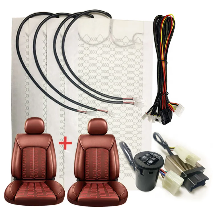 Универсальный модифицированный углеродный подогреватель сиденья 12 В для автомобильных сидений, подогреватель сиденья