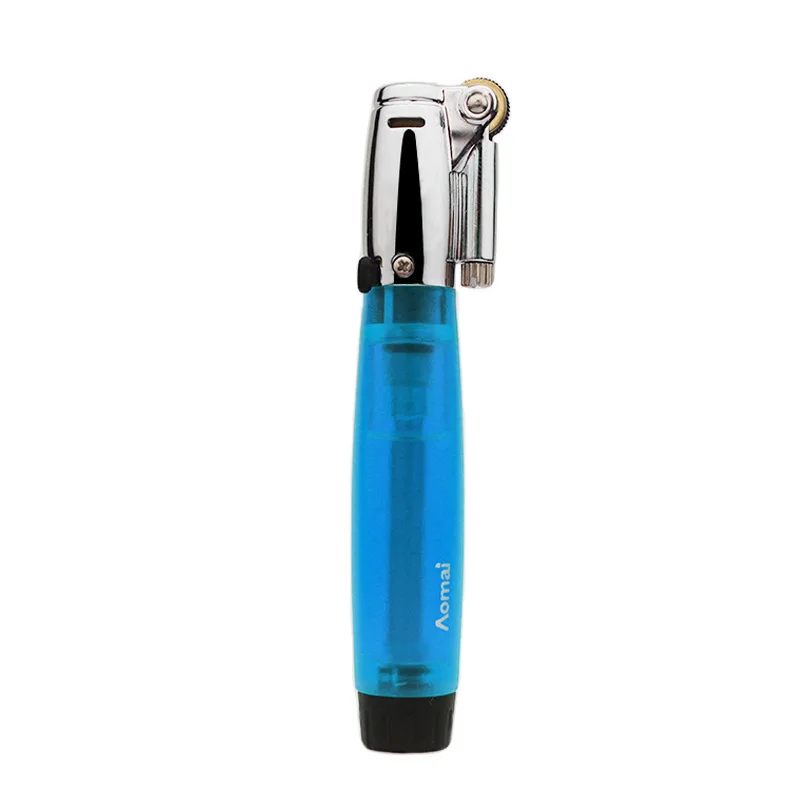 Creative mini fixed fire gas lighter refillable cigarette butane lighter smoking accessories