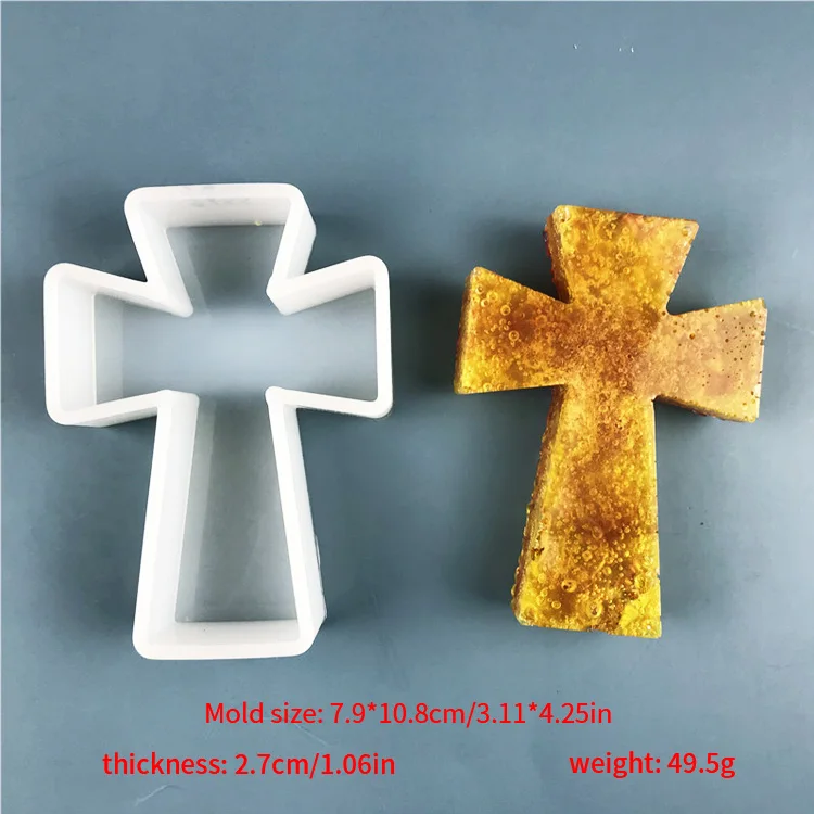 DIY Cross Christianity Shape Car Aromatherapy Silicone Mould Gypsum Diffuser Stone Mold Cake Epoxy Resin Mould