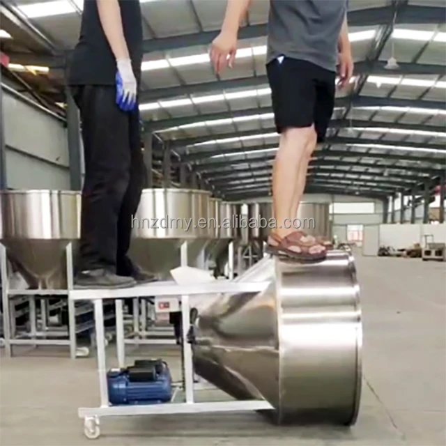 Throughout Stainless steel fertilizer grain seed feed mixer animal feed crusher poultry cattle livestock vertical feed mixer