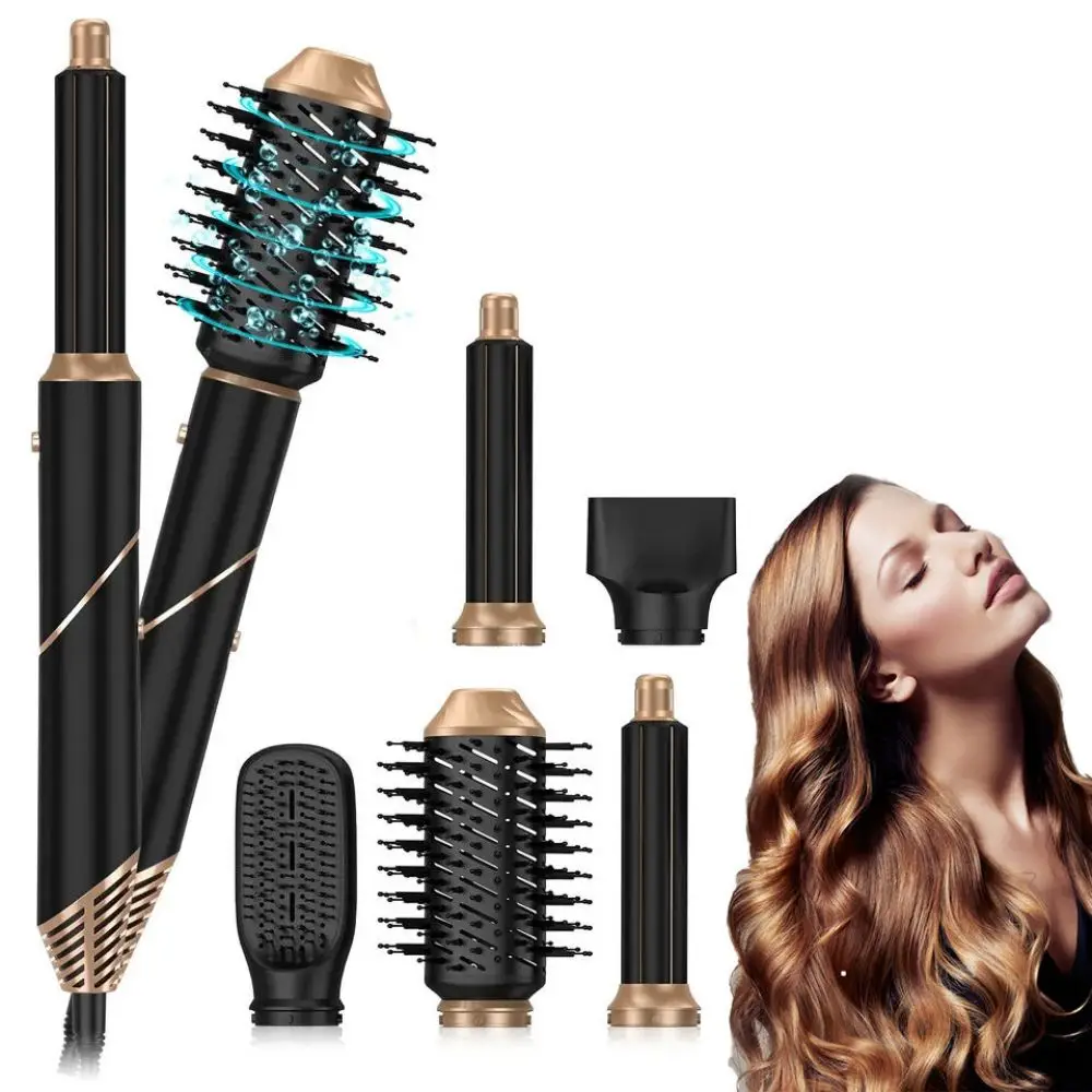 NEW 6 In 1 Hair Dryer Brush Multifunctional Hairdryer Folding Hot Air Styling