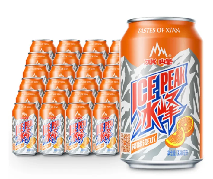 Ice Peak Orange Carbonated Can Soft Drink Factory