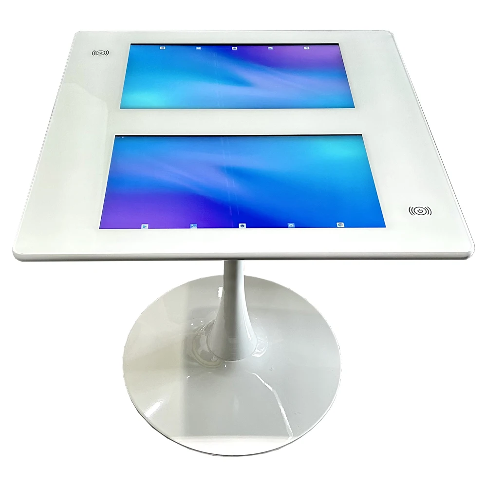 21.5 inch interactive table Android waterproof wireless charging touch sensitive tactile game coffee table for restaurant