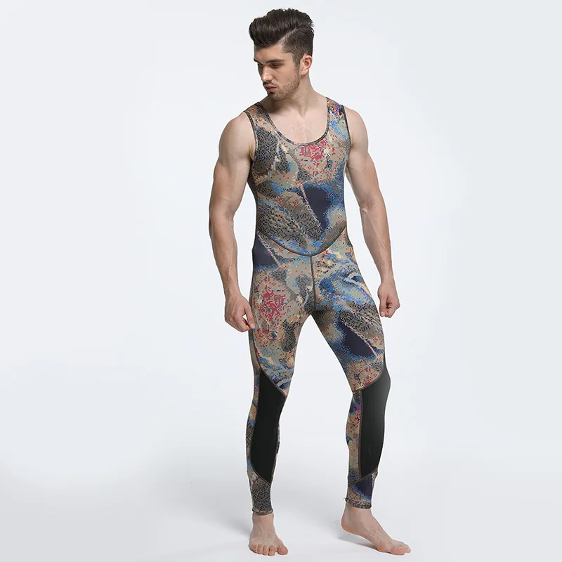 Wholesale custom 3mm 5mm stretch neoprene fabric two piece suit unisex long sleeve back zipper surfing wetsuit