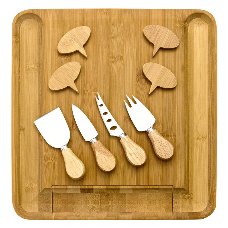 Amazon olive cheese board and knife set cheese board set heart shape acacia with cutlery set