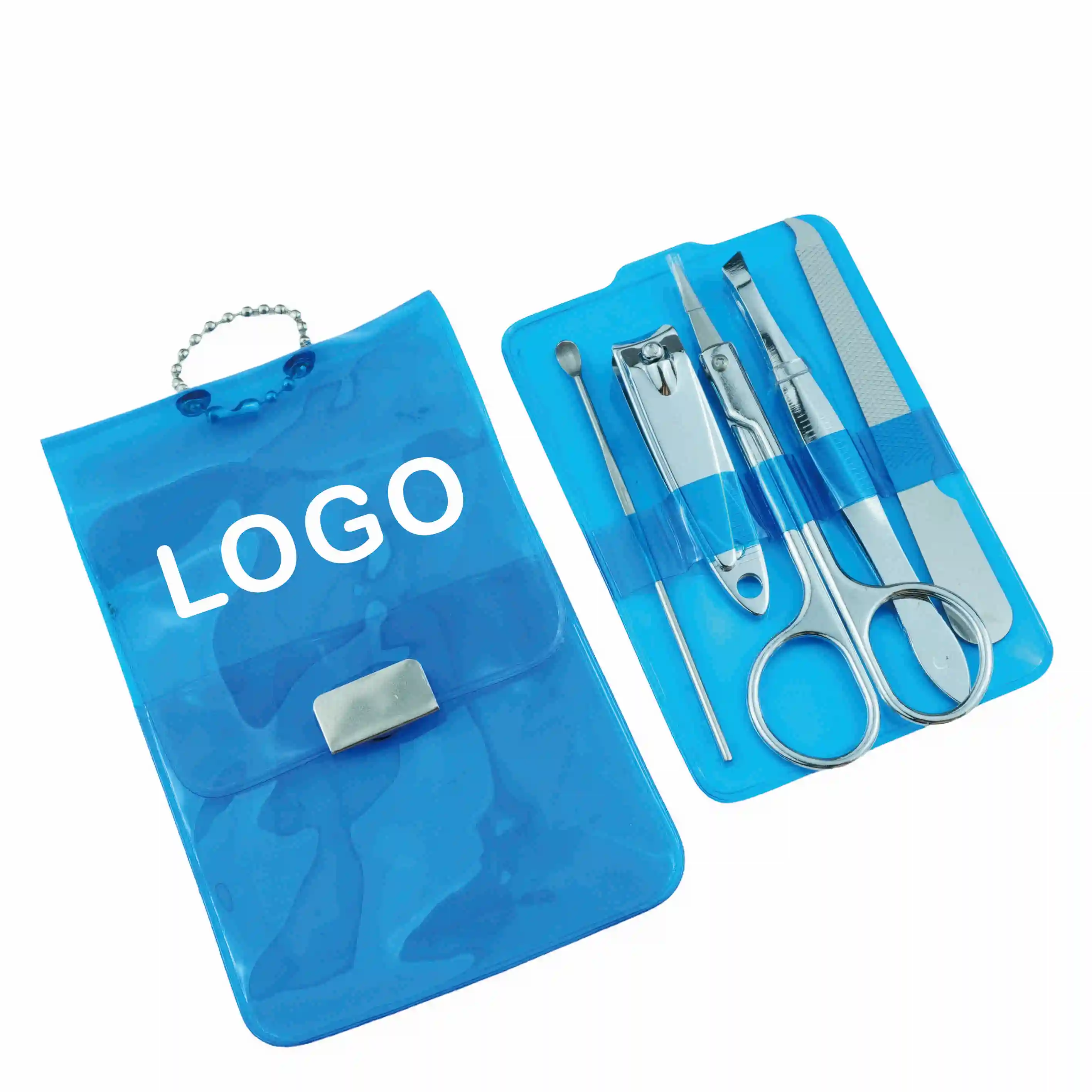 Custom Logo Popular 5 PCS Nail Scissors Kit Traveling Mini Manicure Gift Set for Nail Tools