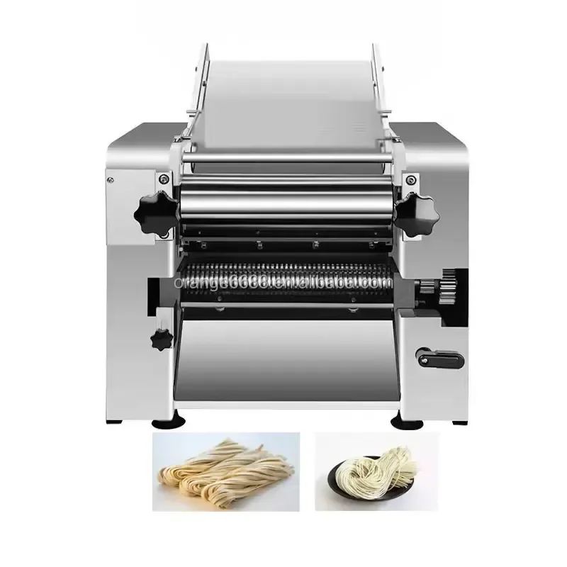 Noodle Press Machine Dough Roller Stainless Steel Desktop Pasta Dumpling Maker Commercial Kneading Electric Noodle Machine