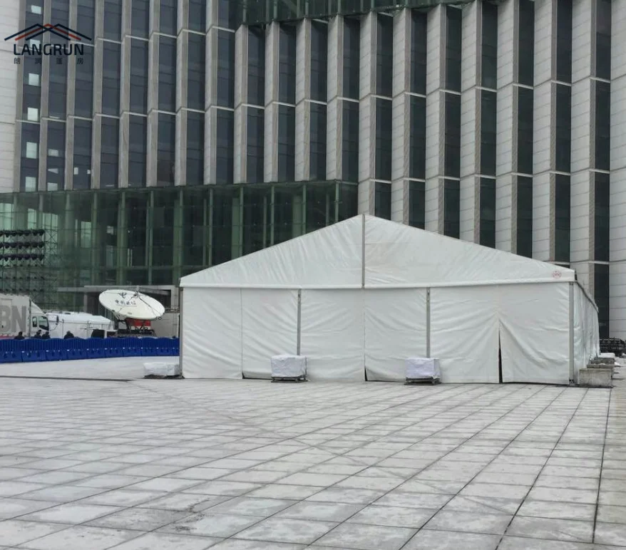 Langrun Wholesale Customized 12x30M PVC Sidewall Outdoor Tent Large White Clear Celebration Marquee Tent For Outdoor Party Event