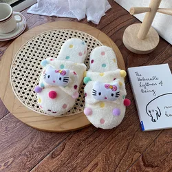 Winter New Cartoon Lady Furry Home Plush Slippers Cute Warm Cotton Slippers for Female