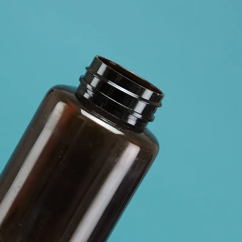 Customized 100ml 150ml 175ml Matte Black Plastic Pharmaceutical Pill Capsule Bottles Vitamin Containers with Screw Cap Tablets