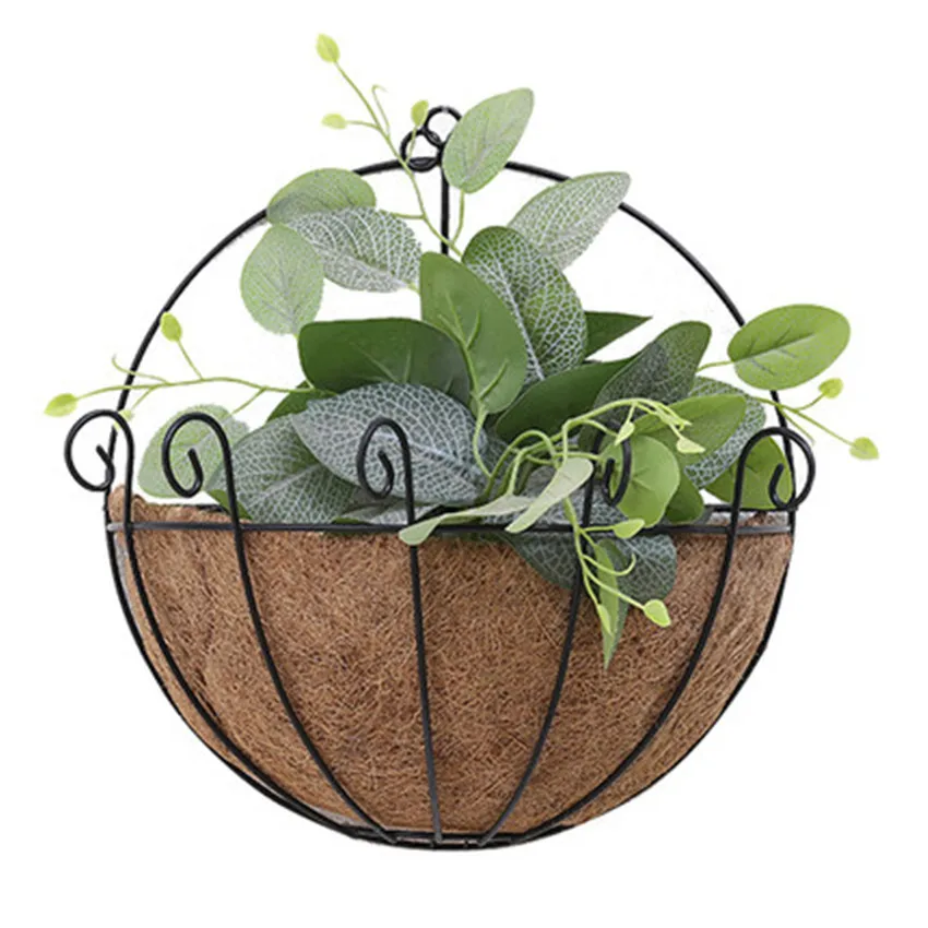 Металлическая подвесная корзина для растений