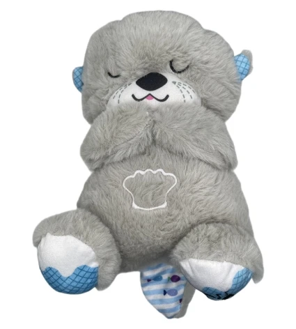 Breathing bear animal Baby otter baby sleep doll Child doll comfort bear plush toy