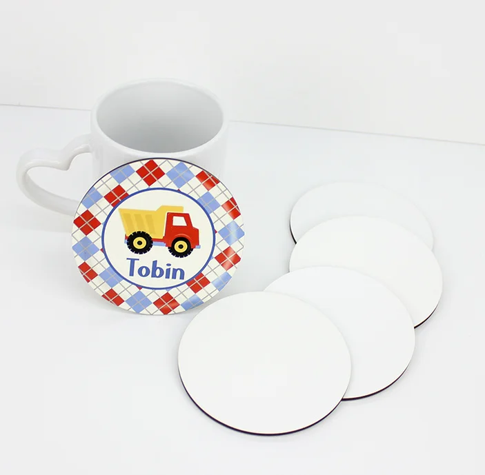 Wholesale Blank sublimation Christmas DIY Nice Quality Custom Design Wooden Waterproof DIY Sublimation Blanks Cork Back Coasters
