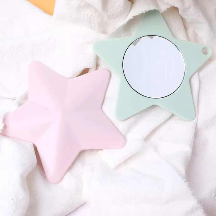 MU New Five pointed Star Makeup Mirror Portable Small Star Cute Beauty Mirror Plastic Hanging Mirror