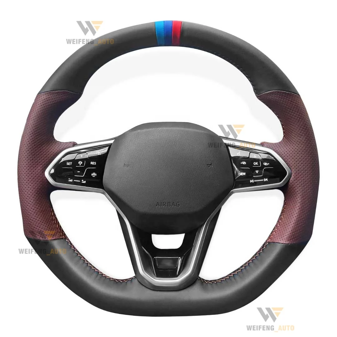 Bora Tuyue Tanying Magotan 2024 с кожаной ручкой для Volkswagen SAGITAR LAVIDA популярный спортивный VW черный коричневый 1 шт.