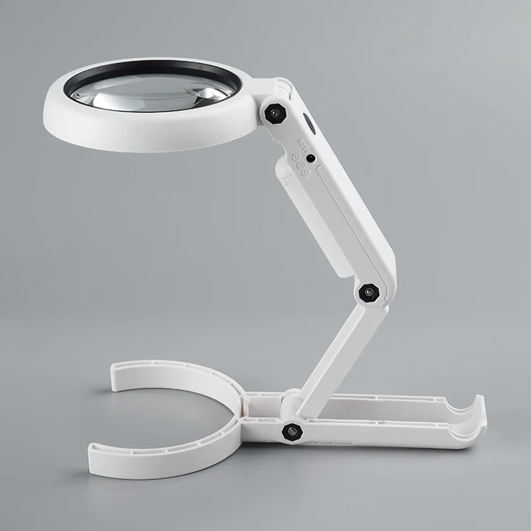 5/11X Dual Use Magnifying Glass Desk Lamp Super Bright Repair Handheld 8 LED Handheld Portable LED USB Magnifier