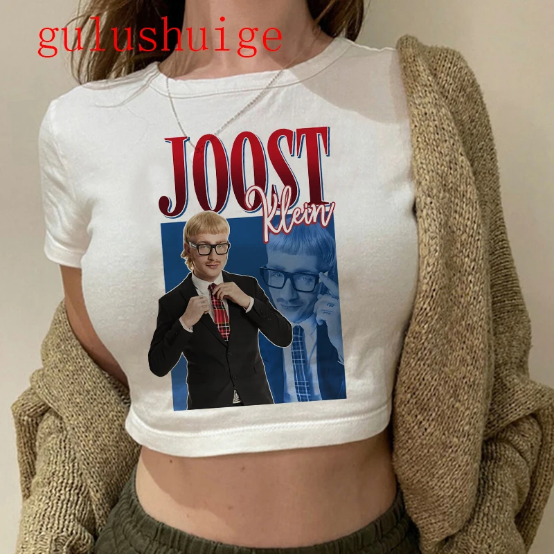 2K 90S Crop Top Tshirt Shirt Cropped I Love Joost Klein Vintage Singer T Shirt Hip Hop Clothes Classic T-shirt