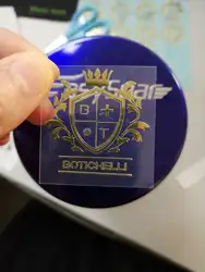 Custom tiny metal 3d logo stickers for watch dials smart watch