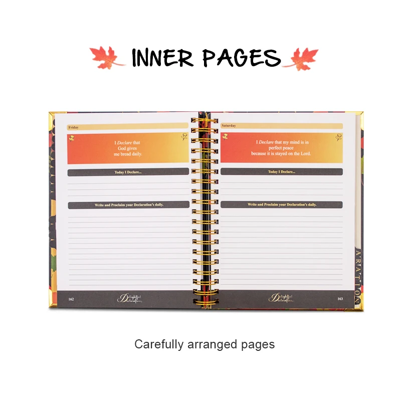 2024 cuadernos Custom printing notebook Self care journal YO binding Daily weekly planner set with thanks you cards