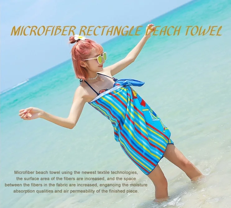 High Quality Print Logo Summer towel Water Absorption Sand Free Custom Microfiber Beach Towel towels luxury cotton bath