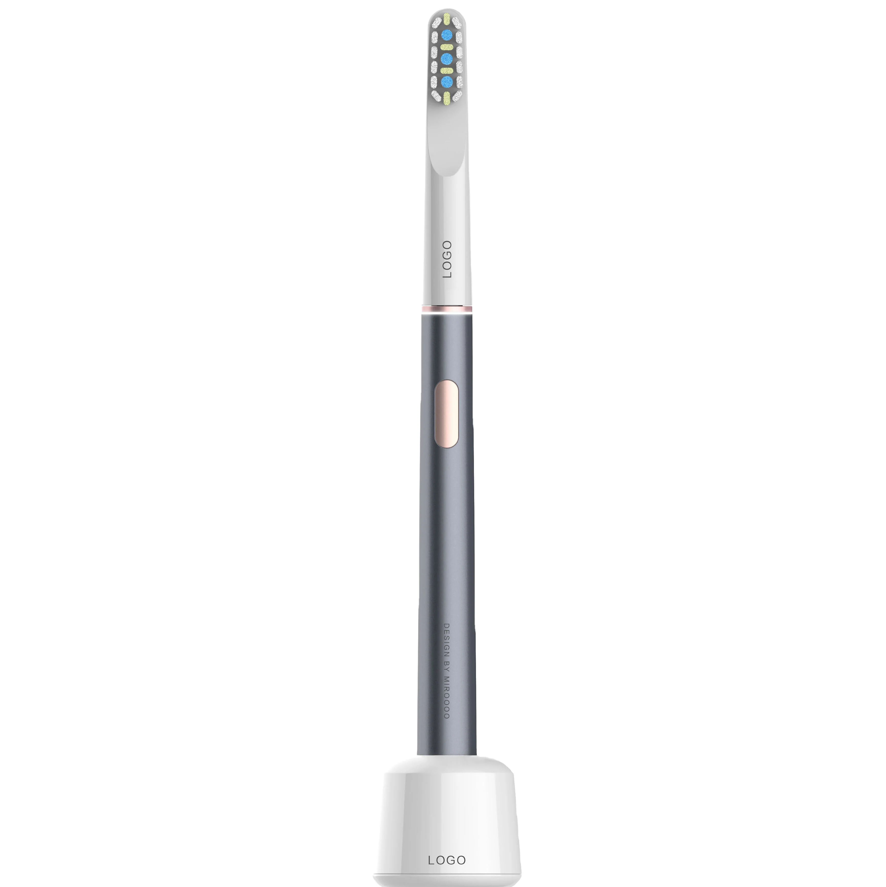 Drop shipping Wireless Rechargeable Dental Device Sonic Luxury Alloy Ultra Sonic Electric Toothbrush With Replaceable Head