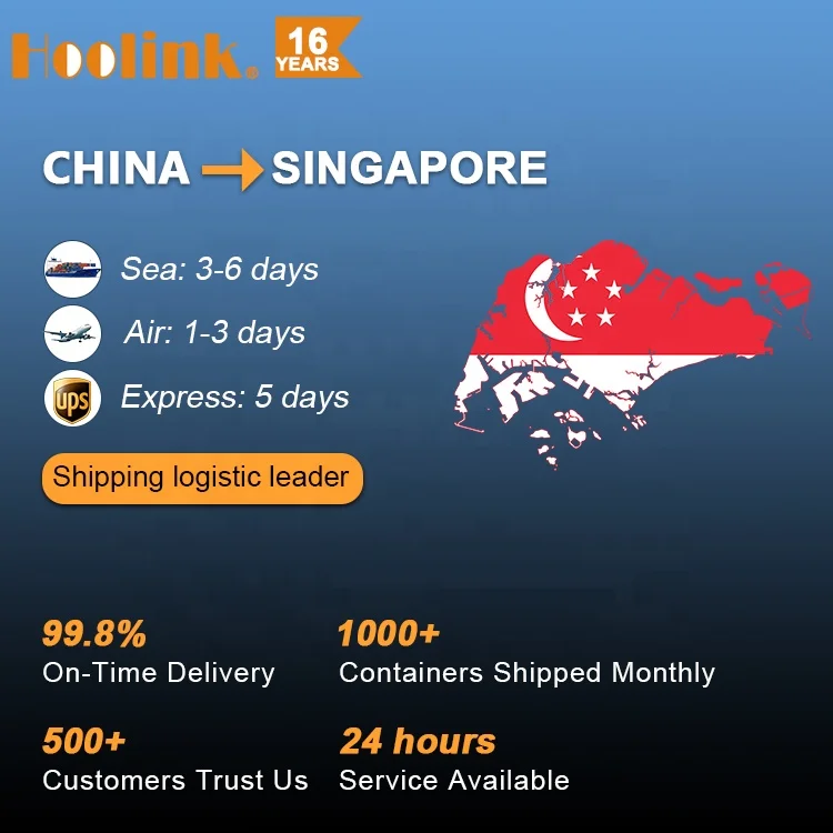 DDP Agent Door to Door Sea Freight Service to Singapore FCL LCL Container 20ft 40ft Shipping From Shenzhen Foshan Tianjin China