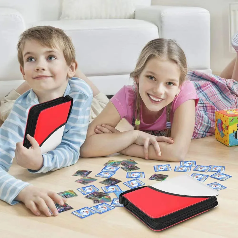 PU Leather Charizard Collector Book Pokemoned Trading Card Game Collection Folder with Zipper 900 and 400 4 or 9 Pockets GL