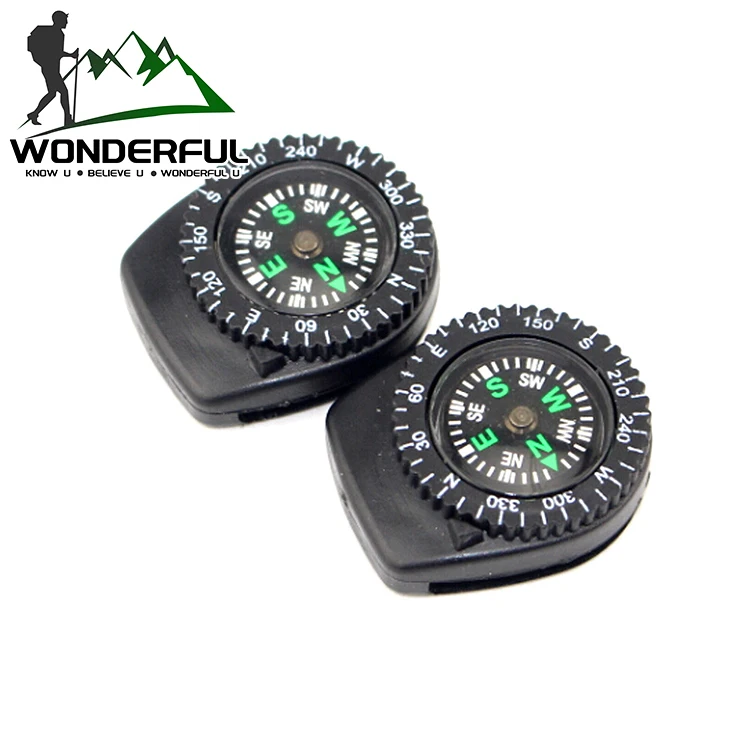 Customize Multi Size Bulk Mini Outdoor Removable Button Compass With Clip